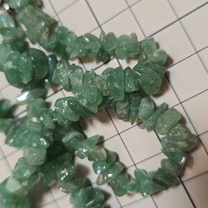 Green Pooka Shell/Coral Type Necklace, Approximately 20"